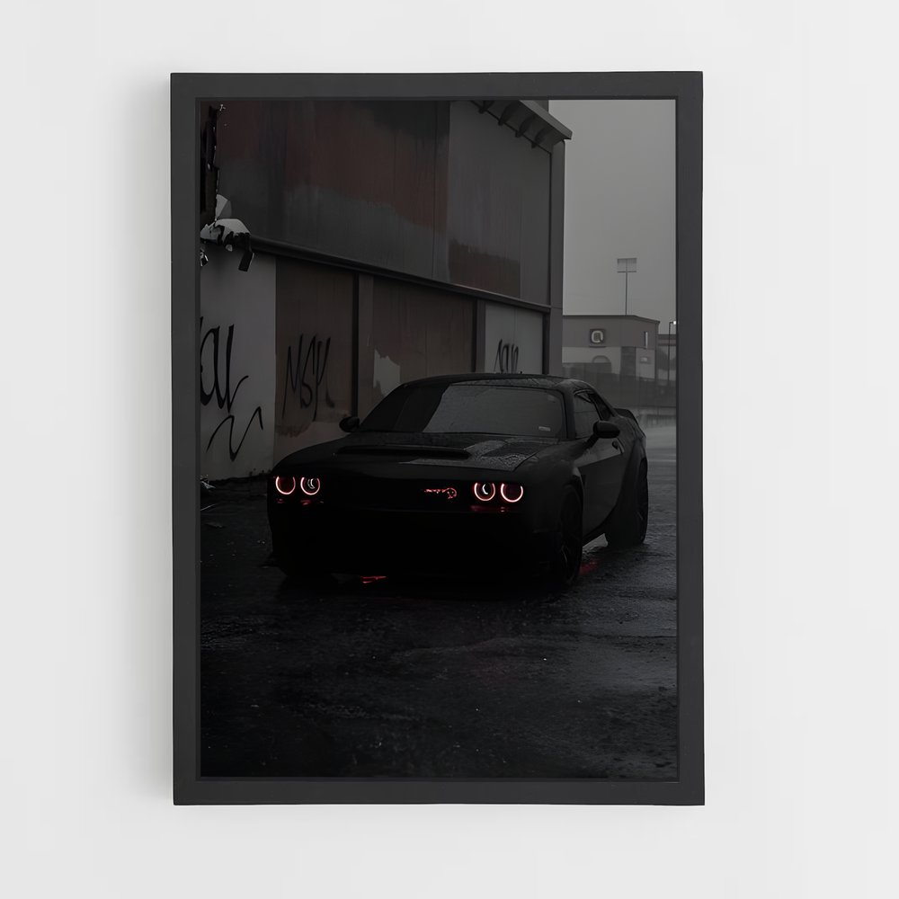 Poster Rainy Challenger – affiche Dodge (vue 2)